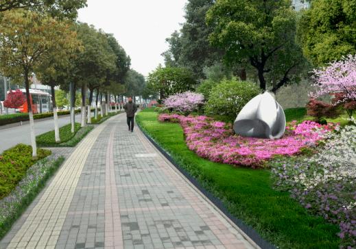 江北区将对人民路进行景观道路绿化升级改造