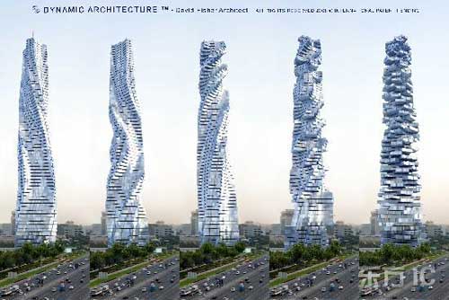 迪拜大厦长得像龙卷风 层层转动随意换窗景-建