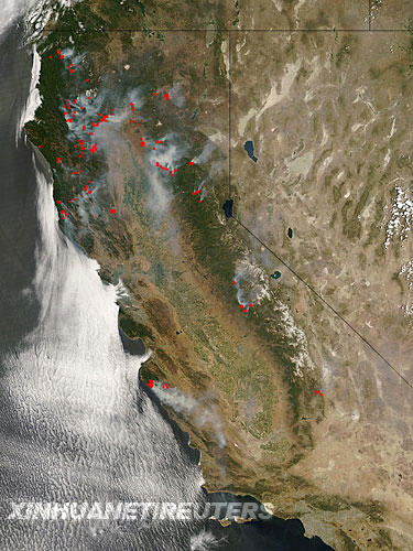布什宣布加州进入紧急状态应对一千多处山火-