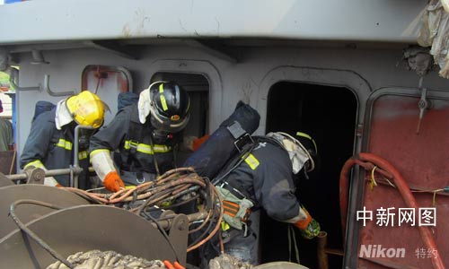 浙江临海船厂万吨巨轮爆炸致一死一伤-爆炸点