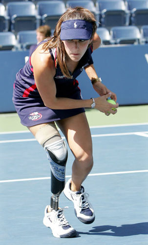 美国网球公开赛上的残疾女球童(组图)-球童,网