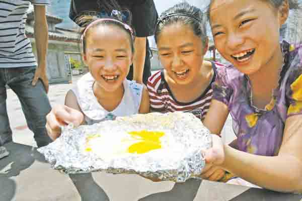 宁波高温能在纸上煎鸡蛋(图)-王鹏,锡纸,鸡蛋,江