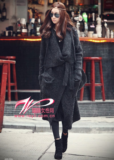 淑女味道<em>长毛衣</em>的黄金<em>搭配</em>[组图]-毛衣,长靴,淑