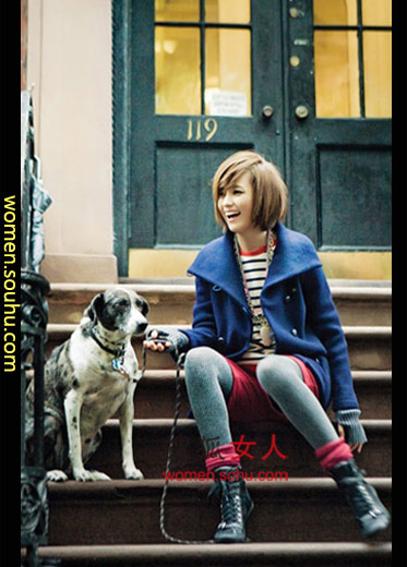 棉裤+短靴 扮靓绝招[组图]-legging,混搭,短靴,时