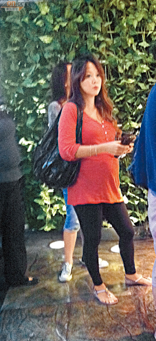 钟丽淇怀孕6个月 挺巨肚冒险玩瑜伽(图)-钟丽淇