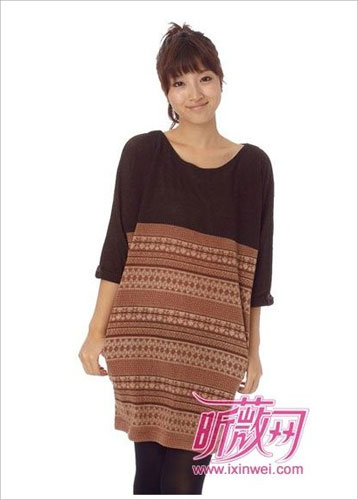 秋冬季节 穿长款包臀针织衫(组图)-针织衫,连衣