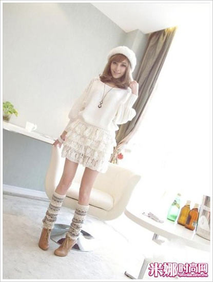 秋冬最爱的白色搭配(组图)-灯笼袖,兔毛,<em>日系</em>,毛