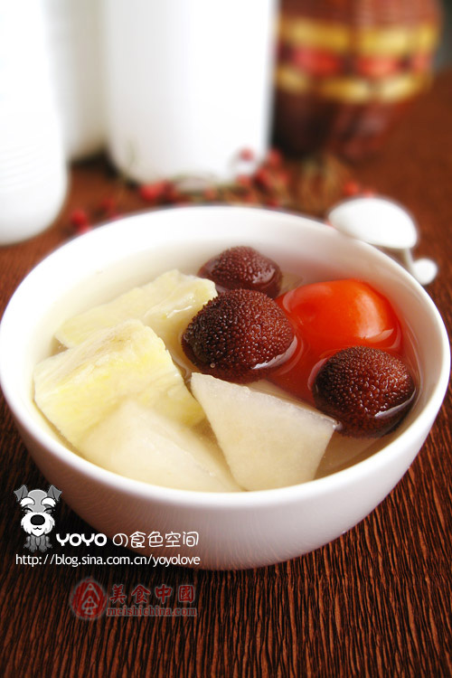 美白养颜汤-养颜汤,清热,美白,梨子,番茄,杨梅-中