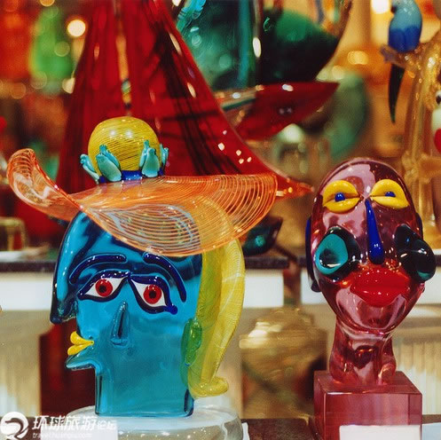 穆拉诺岛上的玻璃工艺品