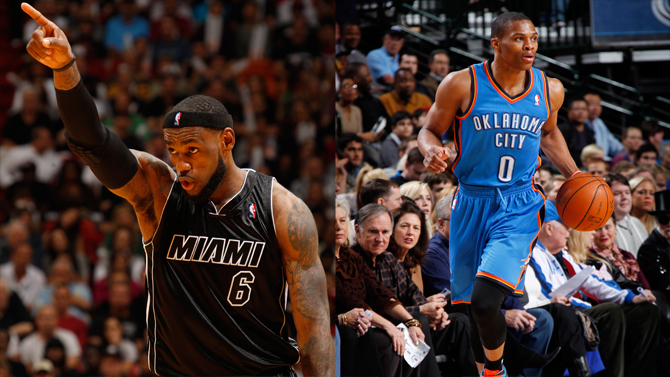 詹姆斯和威斯布鲁克当选上周东西部最佳-主场