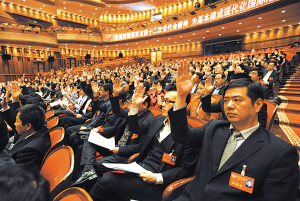 宁波市举手表决大会决议