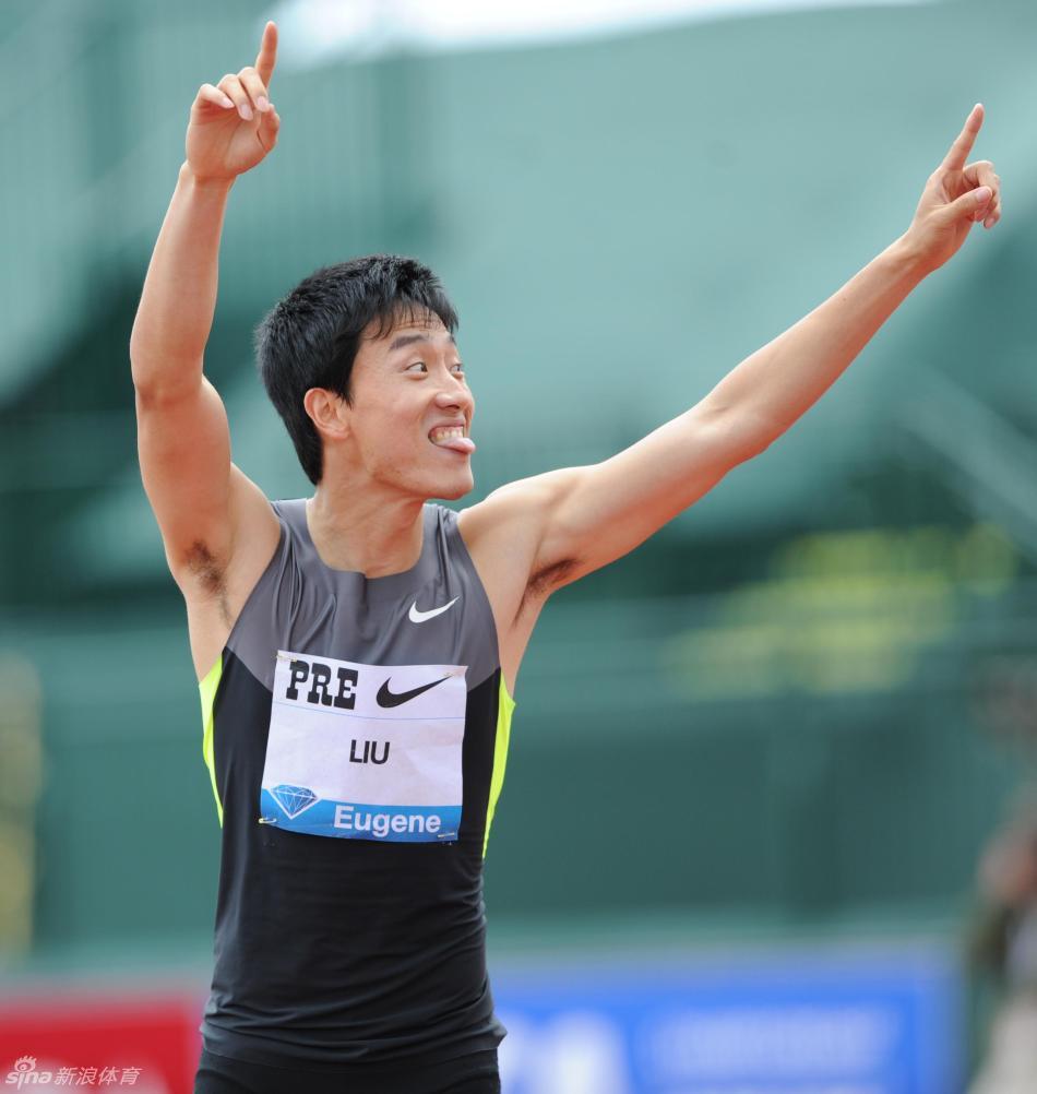 高清图:钻石联赛尤金站刘翔12秒87夺冠-刘翔,