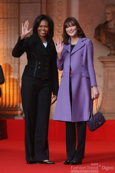 历年来法国第一夫人时尚造型(图)-吕尼,卡拉-布