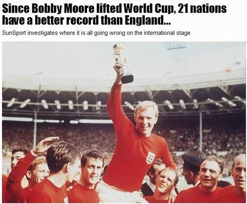 三狮欲夺世界杯被指笑话 历届大赛成绩仅排第