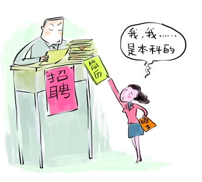 女硕士为好找工作隐证降级 冒充本科生(图)-本