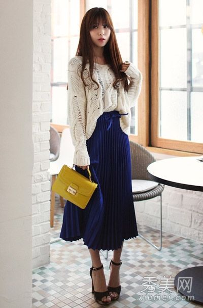 春季淑女味道 <em>毛衣</em>长裙<em>美</em>撘显气质-显瘦,气质,