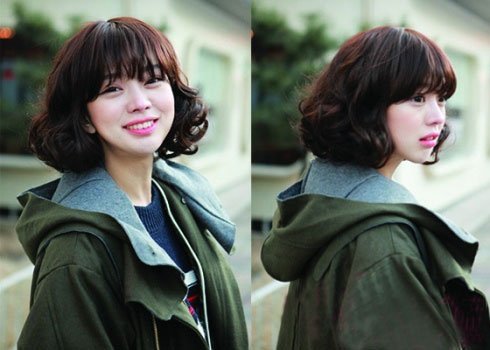 <em>韩国美女</em>扮甜美+短发风情赛长发-<em>发型</em>