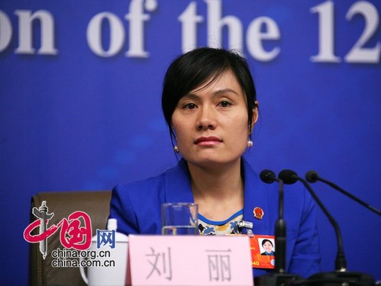 全国人大代表、厦门三度足浴有限公司职工刘丽。中国网高聪摄