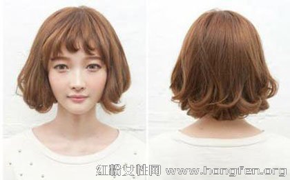 脸型与发型韩式短发烫发完美修颜-发型,搭配,短