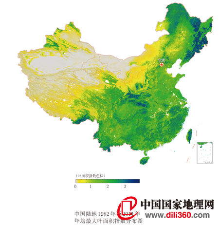 中国植被分布图