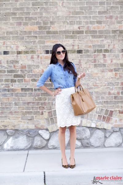 单品推荐 蕾丝半裙的十种搭配