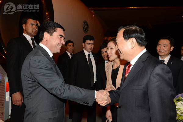 夏宝龙会见土库曼斯坦总统别尔德穆哈梅多夫一