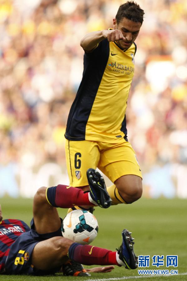 西甲:马竞逼平巴萨 18年后再夺冠-马德里,2013