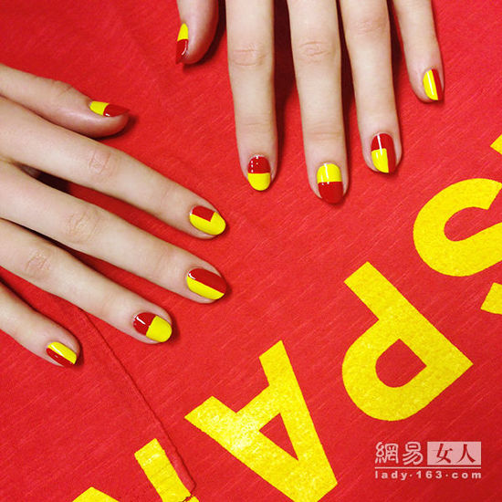 世界杯足球灵感的美甲造型-世界杯,意大利,西班