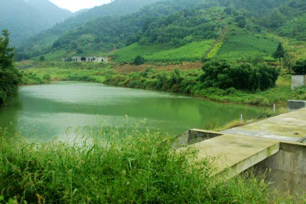 余姚牟山镇东岙底水库整治前后