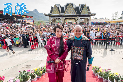 影视城《毛驴县令》见面会 潘长江、苑琼丹互