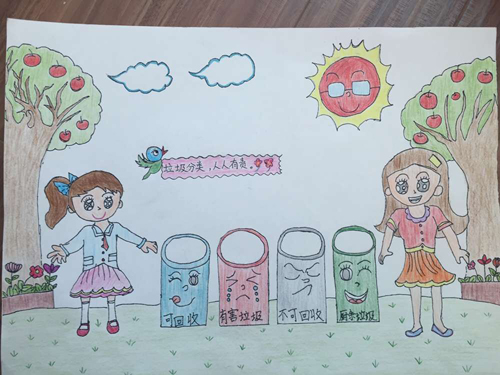 垃圾分类主题绘画学生作品