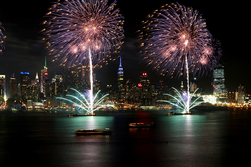 纽约举办烟火晚会喜迎中国春节(组图)