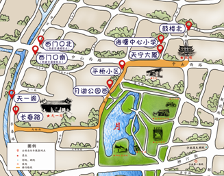 跟着q萌手绘地图玩转宁波慢生活