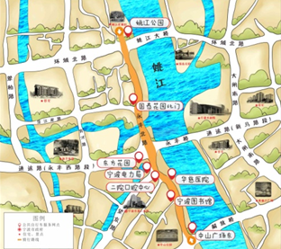 跟着q萌手绘地图玩转宁波慢生活