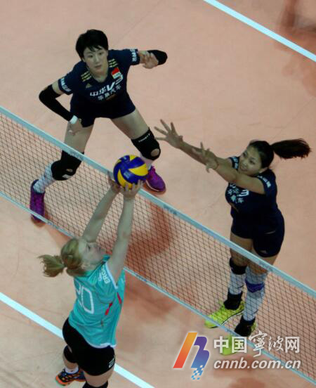 世界女排大奖赛北仑站 中国女排横扫德国队轻
