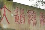青城山石刻被误认"采药超人" 其实叫"大道无为"