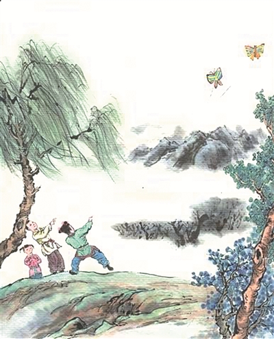 忙趁东风放纸鸢