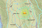 缅甸中部偏远地区发生6级地震 造成伤亡可能性低
