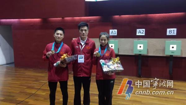 射击世界杯宁波小将和队友夺得混合团体冠军