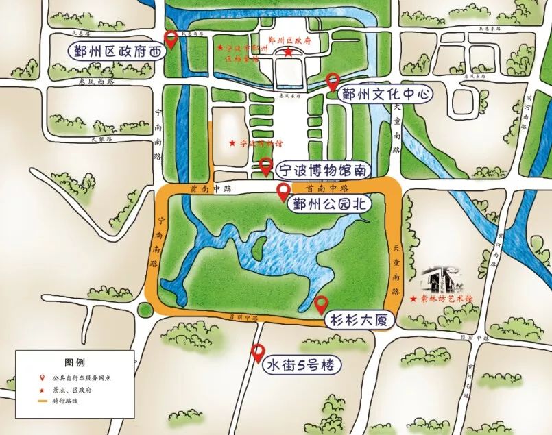 鄞州公园—宁波博物馆骑行