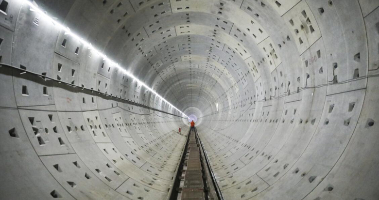 宁波地铁2号线二期后通段实现洞通 隧道间一条联络通道打通