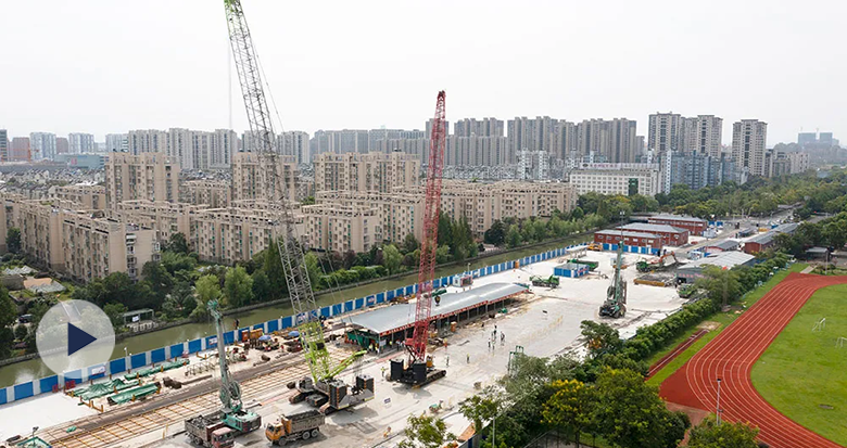 宁波轨道交通8号线一期洪大路站开始主体围护结构施工