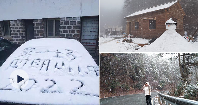 下雪了！2022年宁波的第一场雪来了