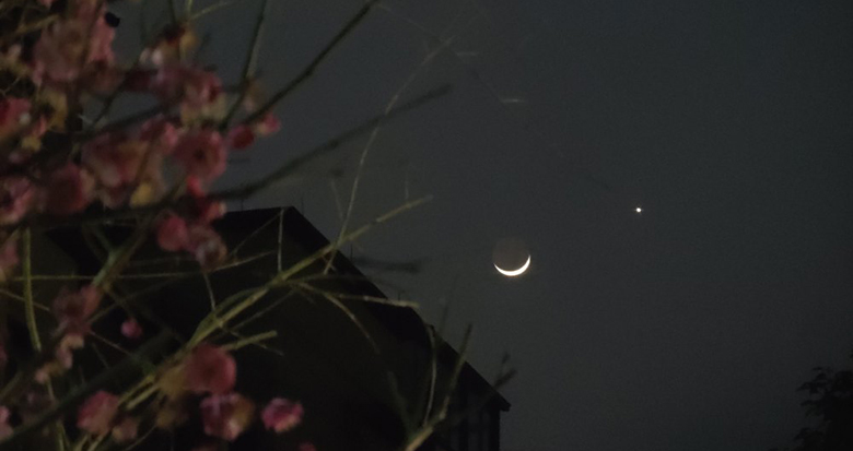 看到昨晚的"金星伴月"了吗？一波照片来袭
