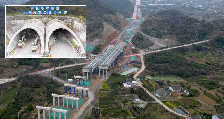 昆亭岭隧道左洞贯通！日本六横公路大桥刷新"进度条"