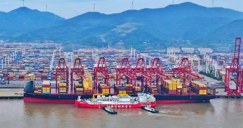 宁波舟山港保税LNG国际航行船舶加注破20万方