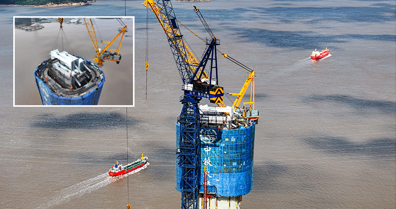 西堠门公铁两用大桥5号主塔冲刺年内封顶