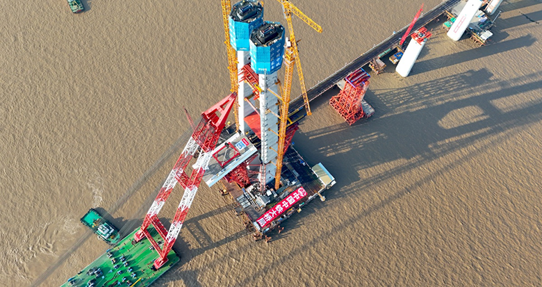 施工进度已超60%!杭州湾跨海铁路桥迎来新进展