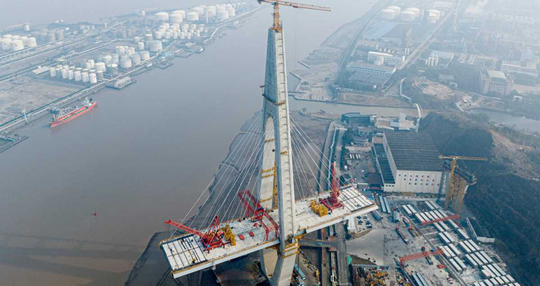 甬江特大桥雄姿初显